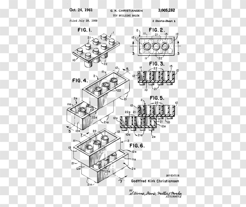 Lego Minifigure Patent Drawing The Group - Frame Transparent PNG