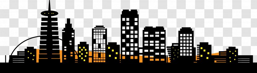 City Silhouette Skyline Clip Art - Vector Transparent PNG