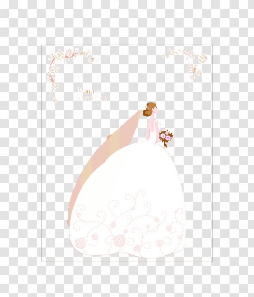 Gown Petal Hand Pattern - Beautiful Bride To Pull Material Free Transparent PNG