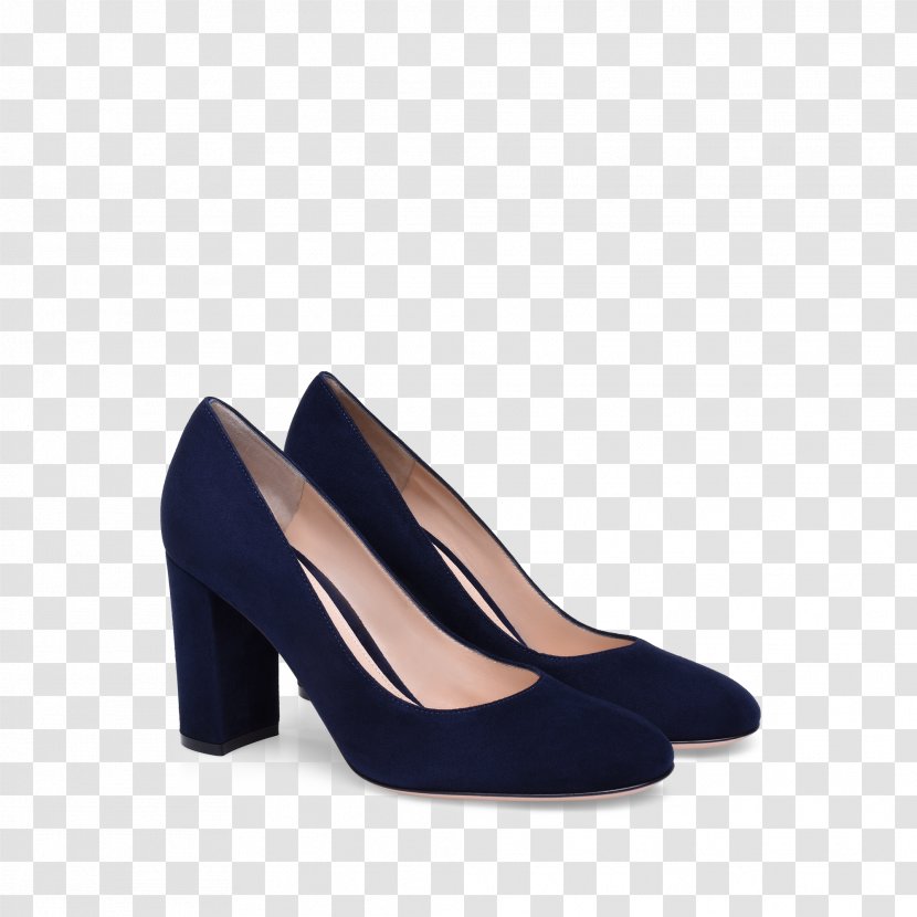 Suede Cobalt Blue Shoe Heel - Design Transparent PNG