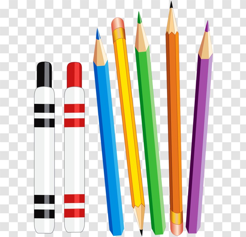 Pencil Tool Learning - School - Hand-painted Cartoon Tools Transparent PNG