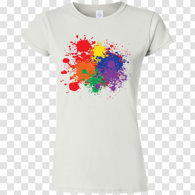 T-shirt Hoodie Sleeve Clothing - Petal - Rainbow Splash Transparent PNG