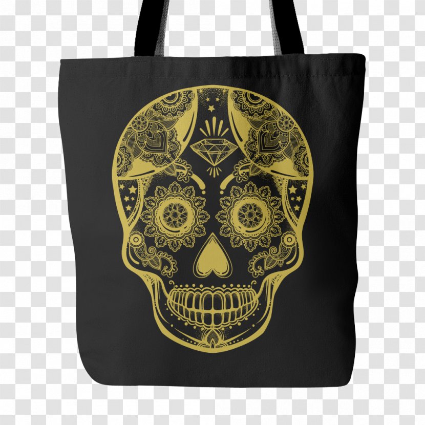 Tote Bag T-shirt Skull Clothing - Yellow - Spun Sugar Transparent PNG
