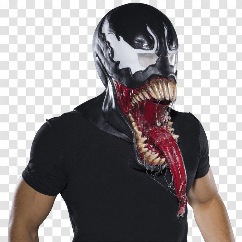 Venom Spider-Man Mask Halloween Costume - Neck - Rubber Transparent PNG