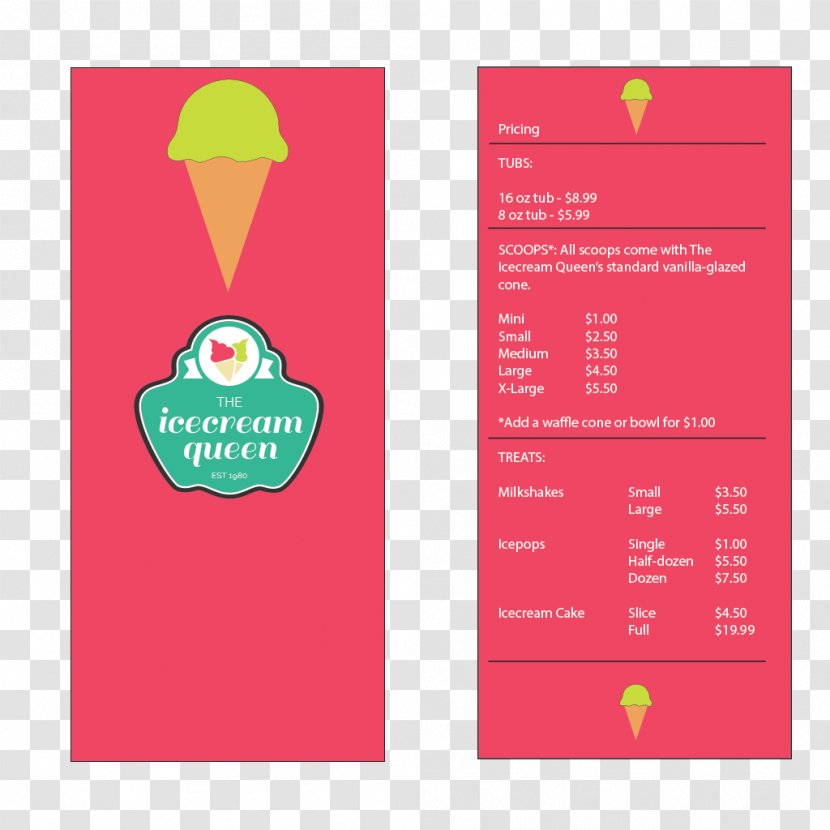 Logo Brand Magenta Font - Text - Ice Cream Menu Transparent PNG