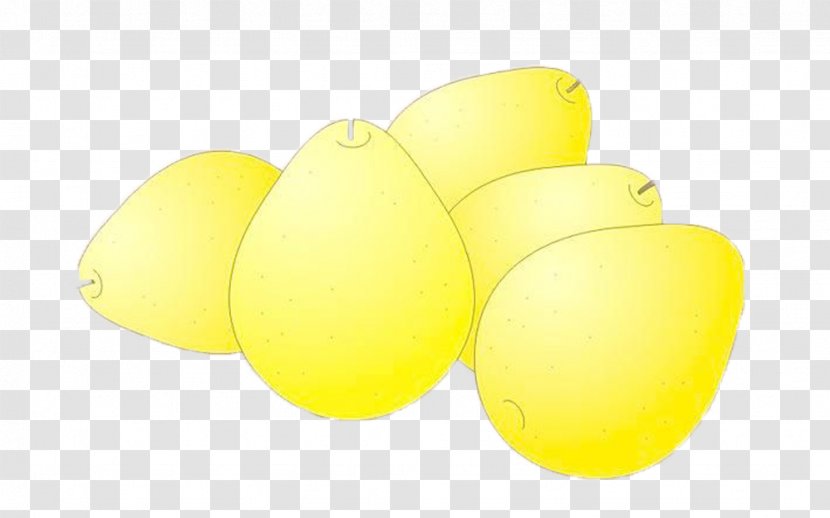 Lemon Yellow - Simple Cartoon Pears Picture Material Transparent PNG
