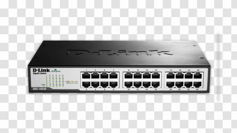 Gigabit Ethernet Network Switch Fast D-Link - Power Over - Port Transparent PNG