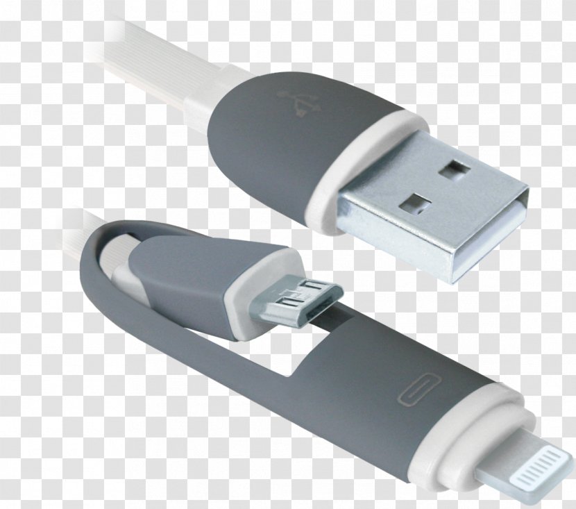 Electrical Cable Adapter Micro-USB Lightning - Digital Visual Interface - USB Transparent PNG