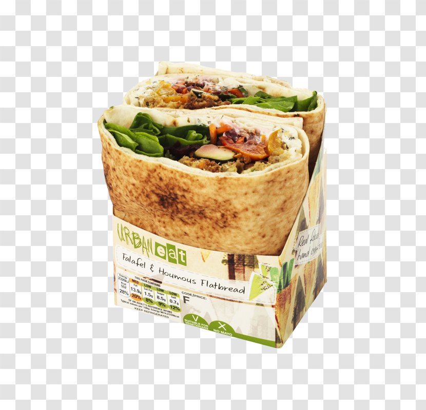 Vegetarian Cuisine Recipe Finger Food Vegetarianism - Dish Network - Falafel Wrap Transparent PNG