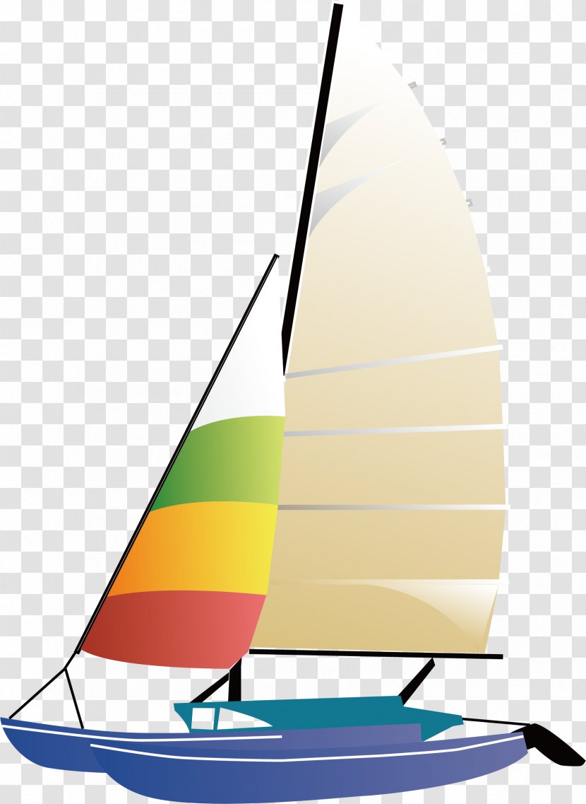Sailing Ship Icon - Lugger - Vector Element Transparent PNG