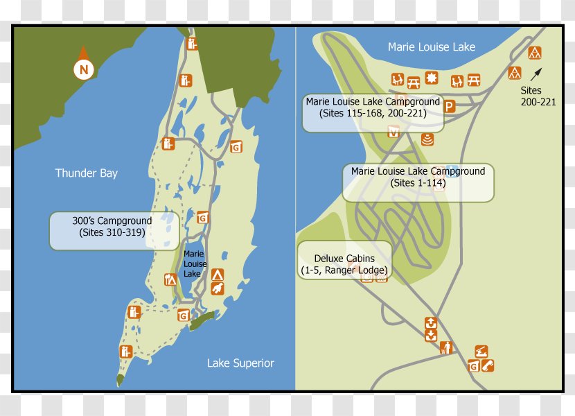 Rondeau Provincial Park Sleeping Giant Ontario Parks Map - Trail Transparent PNG