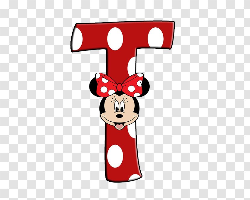 Alphabet Minnie Mouse Red Clip Art Transparent PNG