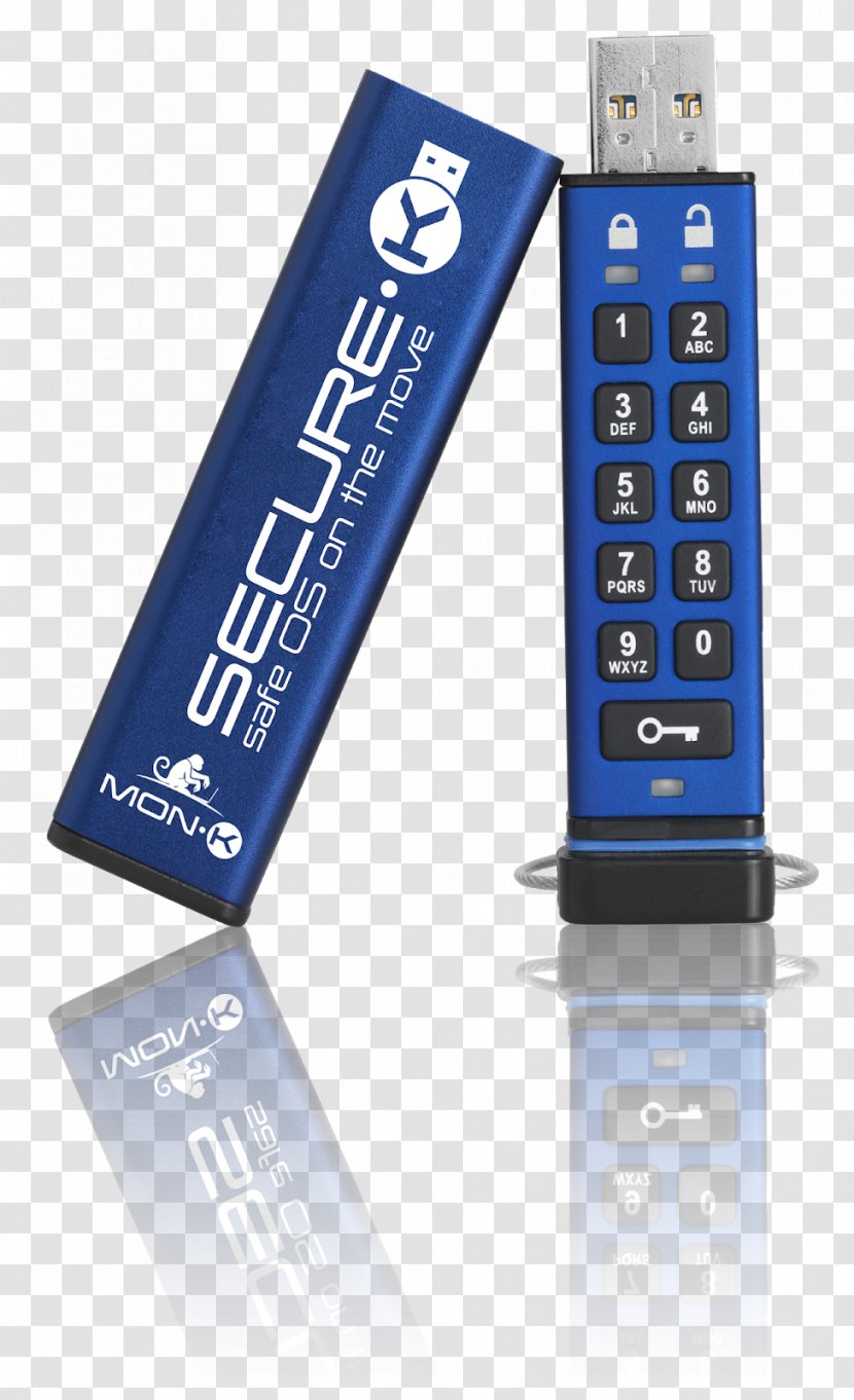 Istorage Datashur Pro 256-bit Usb Flash Drive Blue USB Drives Hardware-based Full Disk Encryption 3.0 IStorage DatAshur IS-FL-DA-256 - Hardwarebased Transparent PNG