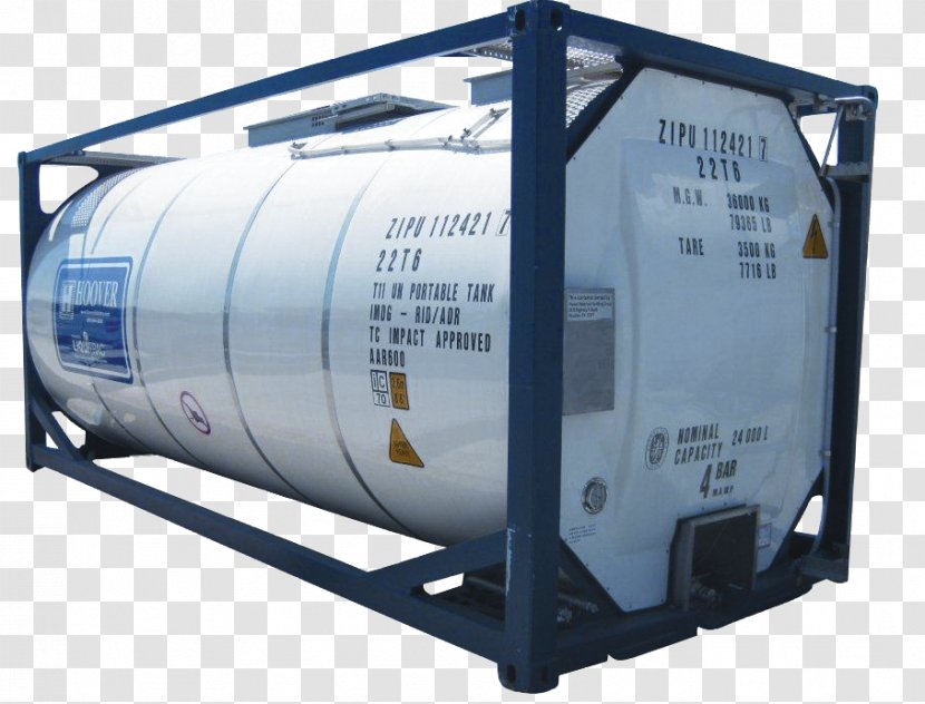 Tank Container Intermodal Shipping Bulk Cargo Transport - Liquid - Business Transparent PNG