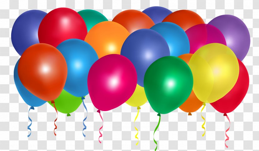 Balloon Birthday Clip Art - Party Supply - Balloons Bunch Clipart Transparent PNG
