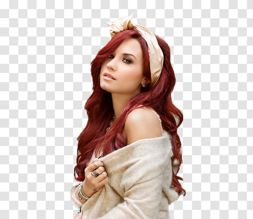 Demi Lovato Red Hair Human Color Hairstyle Transparent PNG