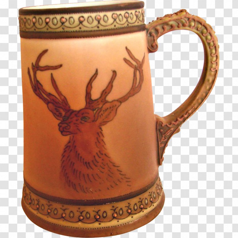 Jug Ceramic Pitcher Pottery Mug - Hand-painted Elk Transparent PNG