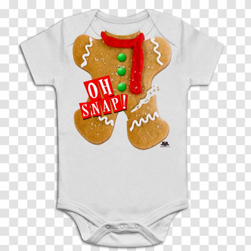 Baby & Toddler One-Pieces Gingerbread Man T-shirt Food - Infant Bodysuit - Oh Snap Transparent PNG