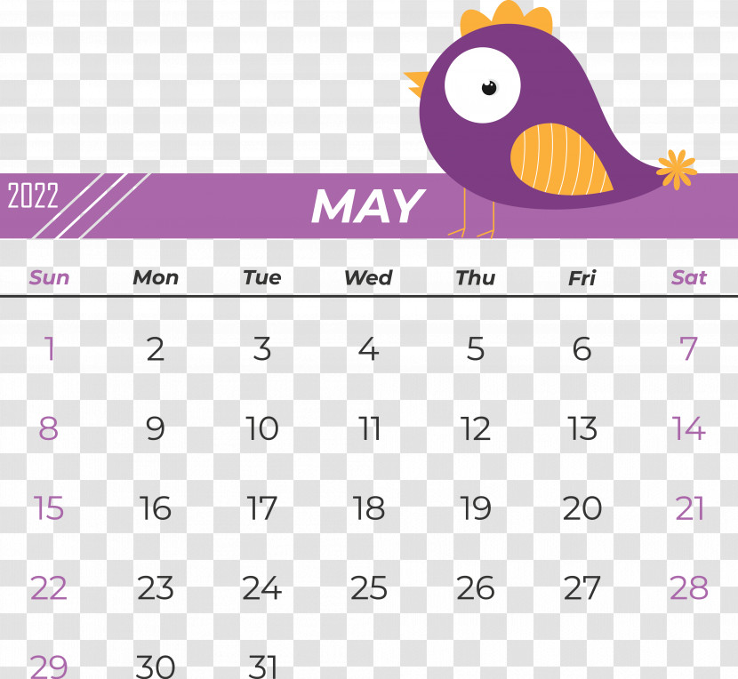Birds Beak Line Font Calendar Transparent PNG