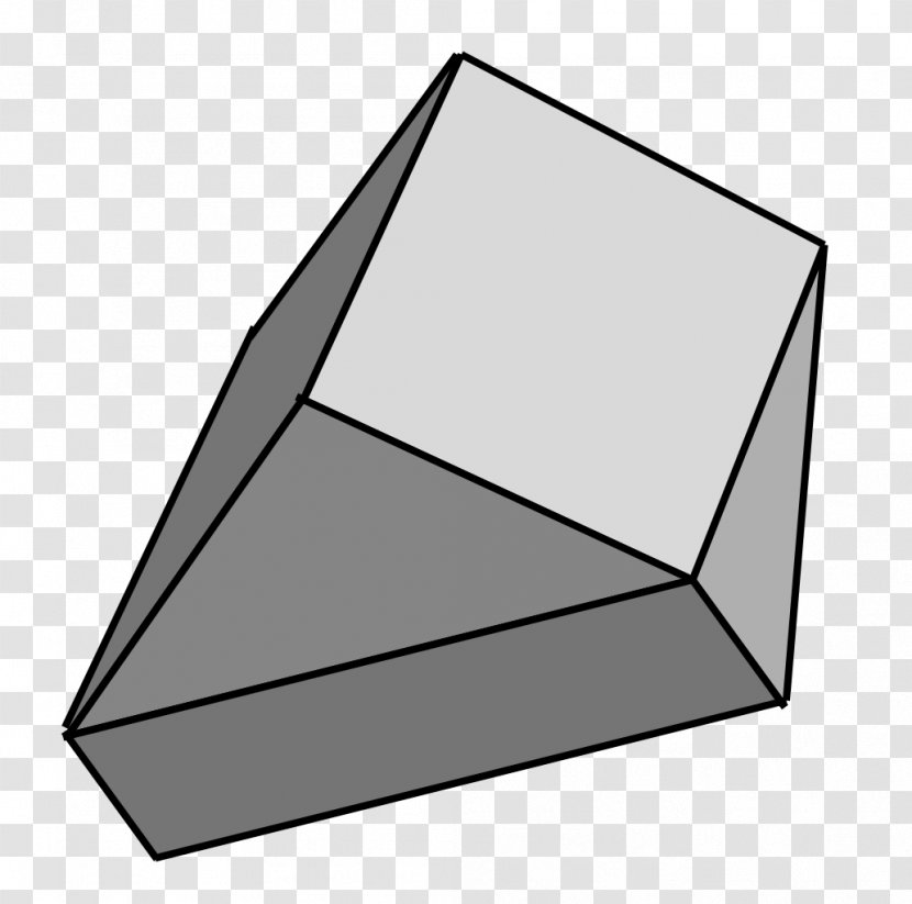 Triangle Square Tessellation Gyrobifastigium Polyhedron - Black - Tile Transparent PNG