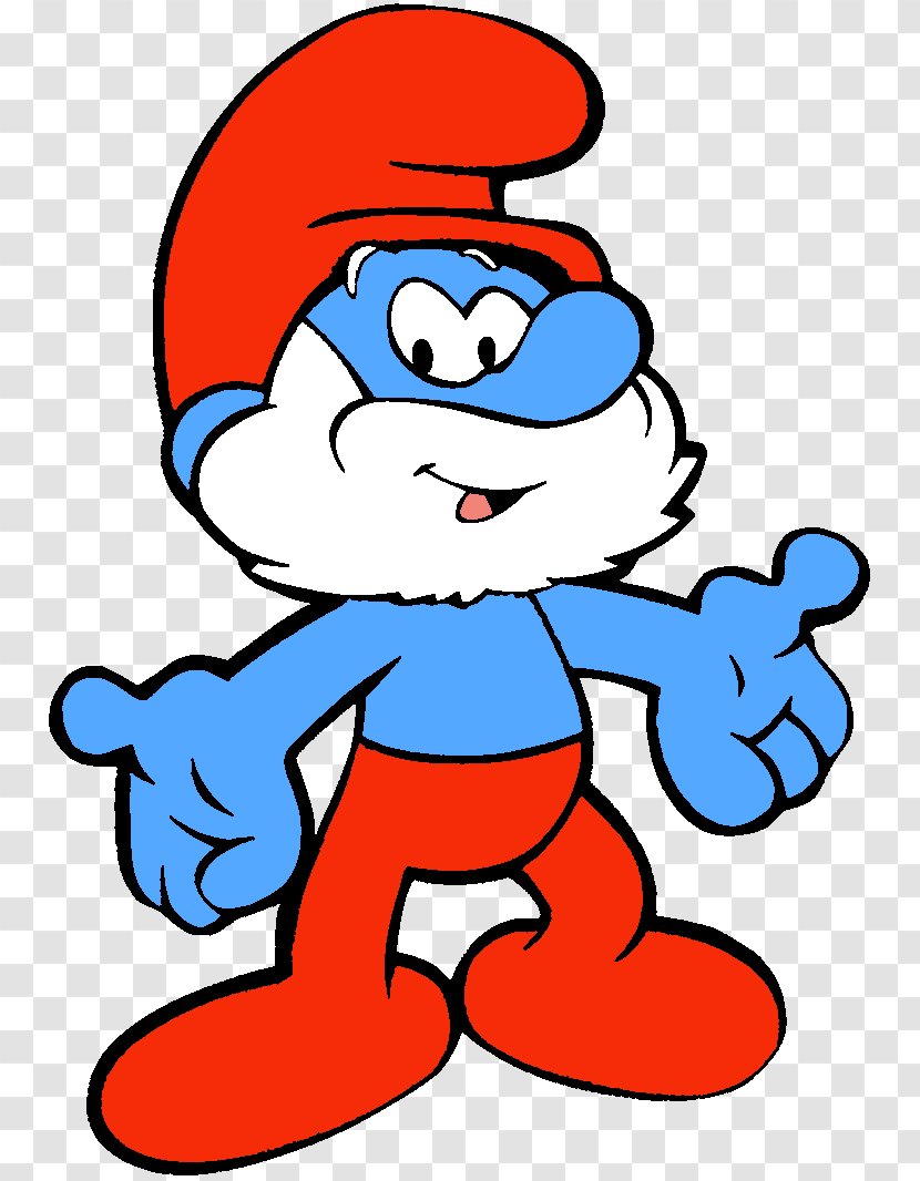 Papa Smurf Smurfette Gargamel Brainy The Smurfs - Silhouette - Blue Flute Cliparts Transparent PNG