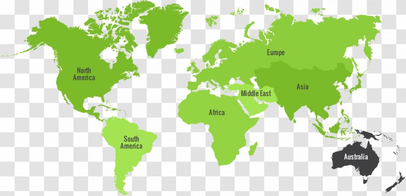 World Map Globe - Green - Australia Transparent PNG