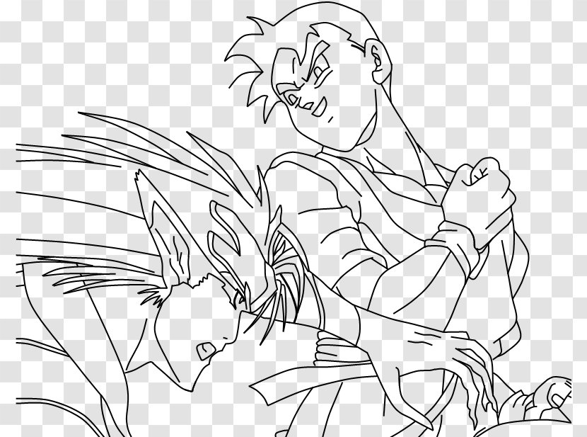 Line Art Gohan Drawing Goku Grimmjow Jaegerjaquez - Frame Transparent PNG
