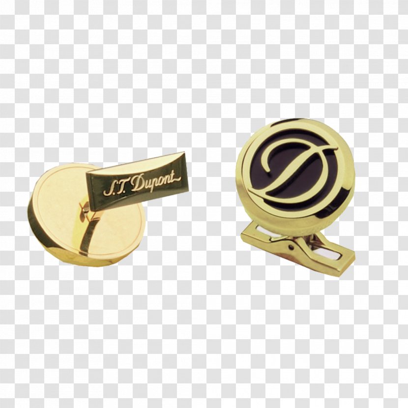 Cufflink Earring Gold S. T. Dupont Stainless Steel Transparent PNG
