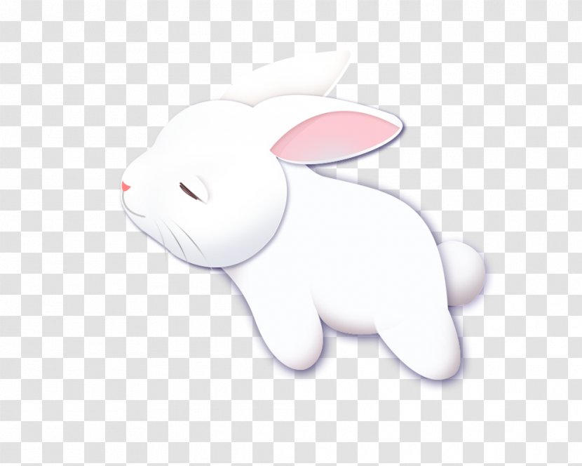 Moon Rabbit - Green - Cute Bunny Transparent PNG