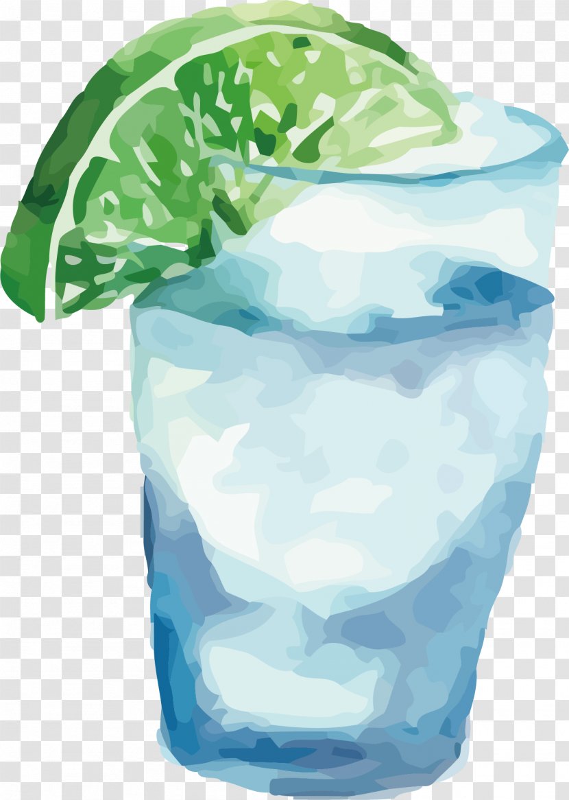 Juice Drinking - Flowerpot - Watercolor Drink Vector Transparent PNG