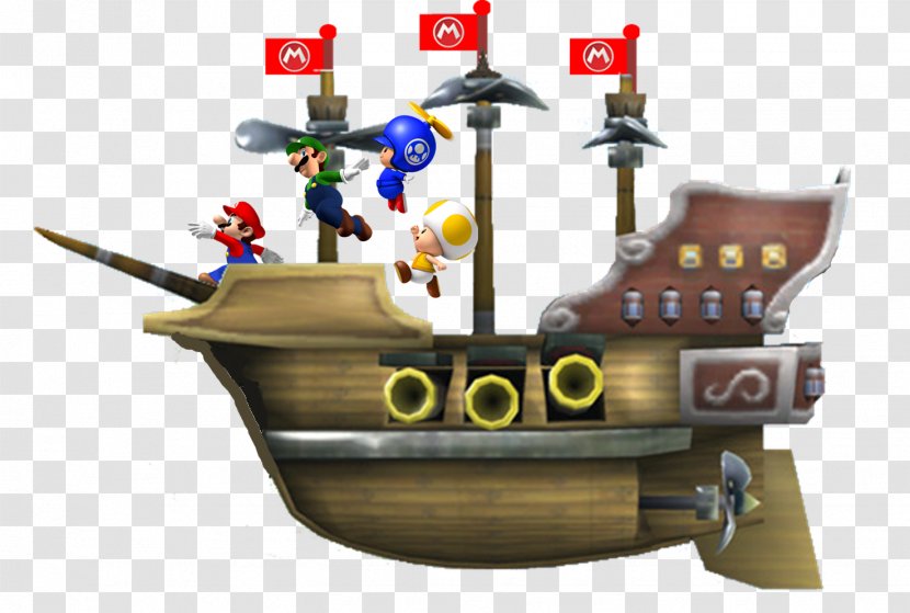 New Super Mario Bros. U Galaxy World - Bros - Pirate Ship Transparent PNG