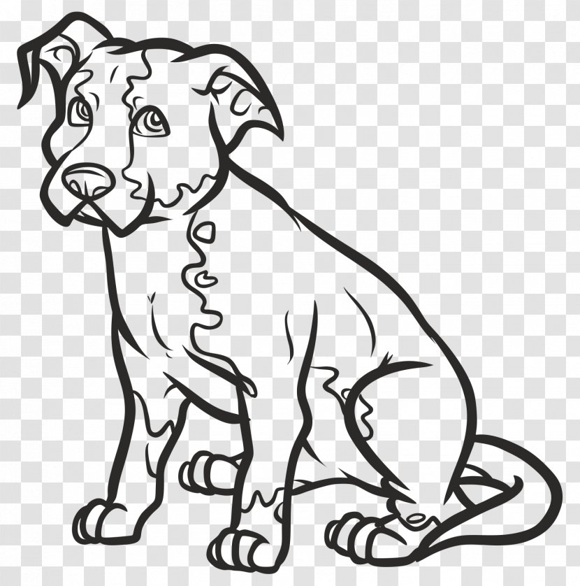 Pet Sitting Pit Bull Puppy Drawing - Dog Like Mammal - Pitbull Transparent PNG