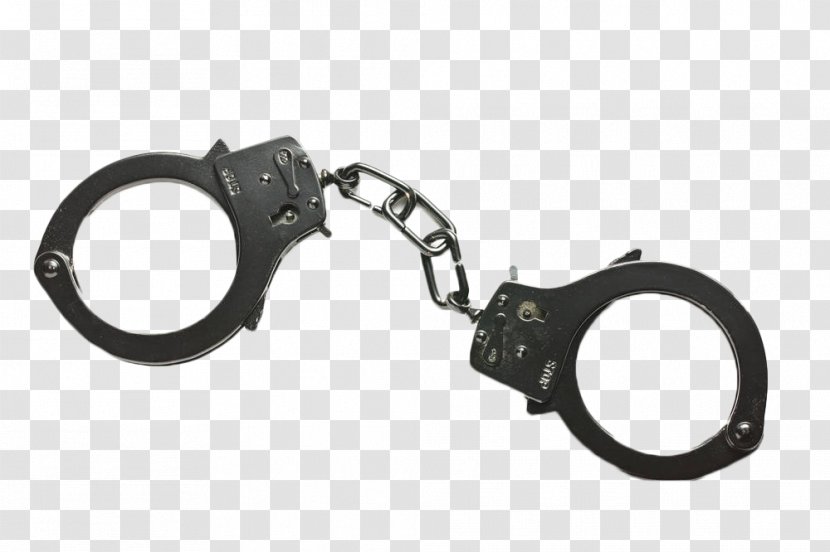 Handcuffs Police Officer Stock Photography Arrest - Fashion Accessory - Black Hand Painted Transparent PNG