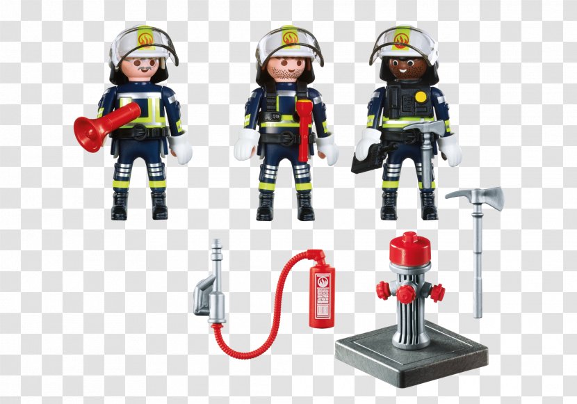 Playmobil Fire Department Action & Toy Figures Firefighter - Child - Hydrant Transparent PNG