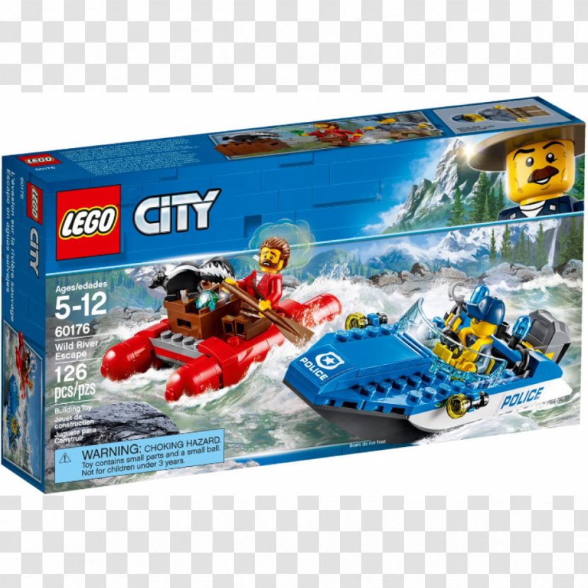 LEGO 60176 City Police - Toy - Wild River Escape Lego Jurassic World MinifigureLego Transparent PNG