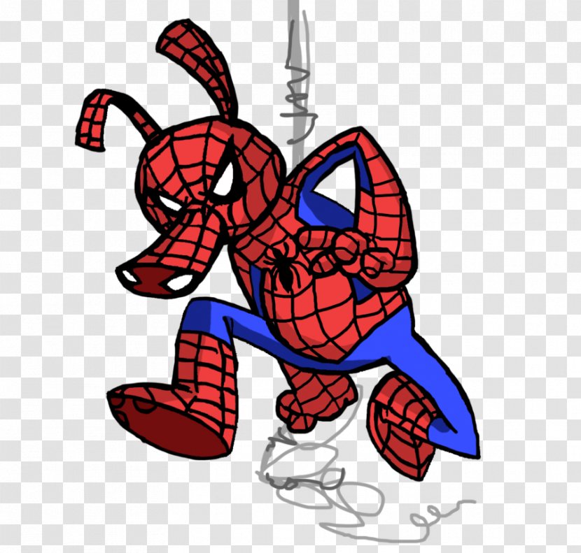 Decapoda Cartoon Character Clip Art - Artwork - Spider Ham Transparent PNG