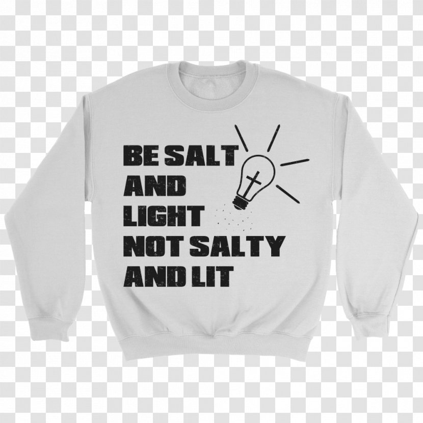 T-shirt Hoodie Crew Neck Neckline - Text - Salt And Light Transparent PNG