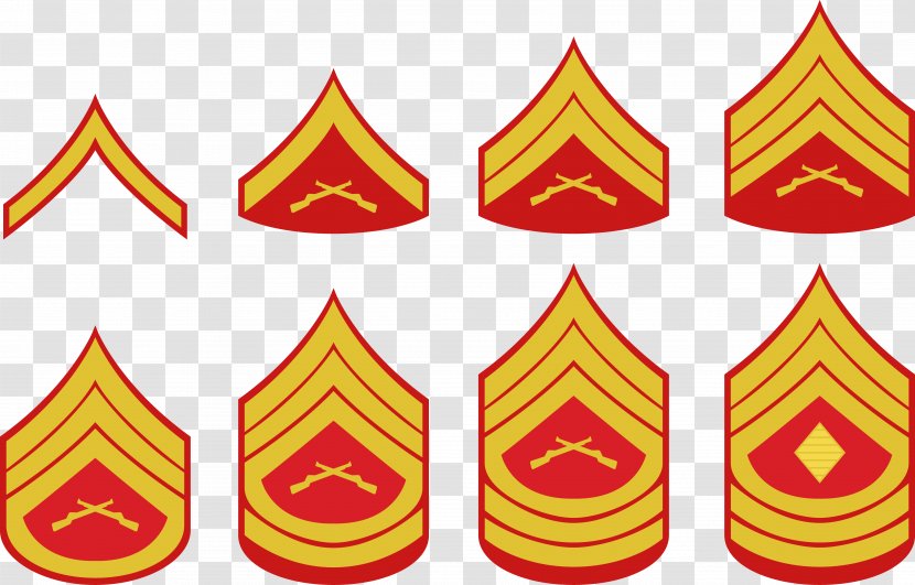 United States Marine Corps Rank Insignia Military Enlisted Army Officer - Police Signs Collection Transparent PNG