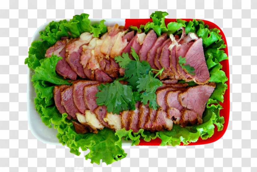 Linqing Red Cooking Stuffing Wugang, Hunan Pepper Steak - Meat - Beef Salad Transparent PNG
