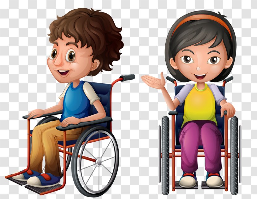 Wheelchair Disability Clip Art - Cartoon - Child Sitting In A Transparent PNG