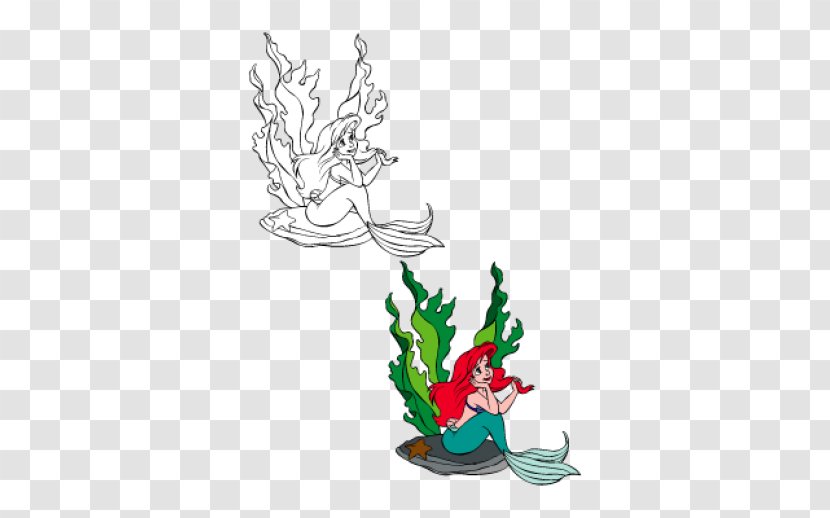Ariel Sebastian Vector Graphics The Little Mermaid - Leaf Transparent PNG