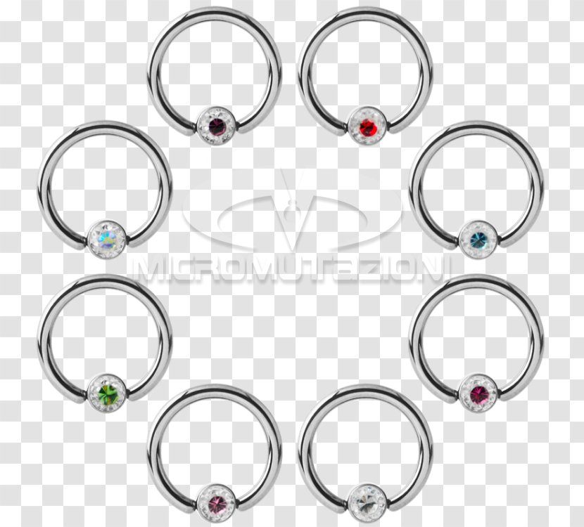 Body Piercing Lip Frenulum Jewellery Captive Bead Ring - Jewelry - Iridescent Swarovski Crystal Ball Transparent PNG