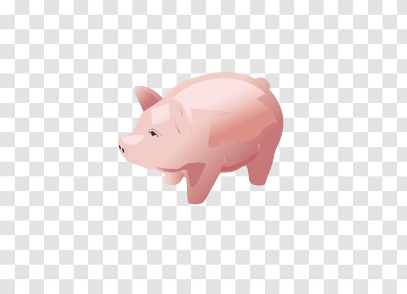 Domestic Pig Pink Piggy Bank Butterfly - Piggy,piggy Bank,daily Supplies Transparent PNG