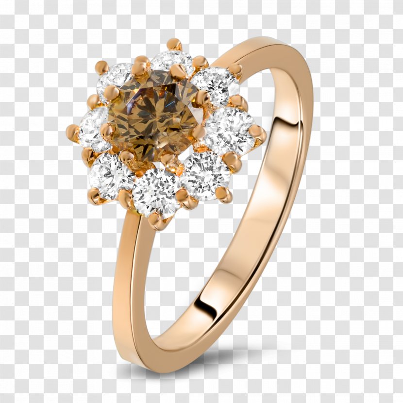 Wedding Ring Jewellery Diamond Engagement - Brown Diamonds Transparent PNG