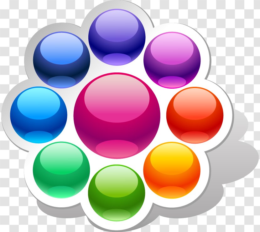 Adobe Illustrator Logo Sphere Icon - Button - Abstract Colored Ball Pattern Transparent PNG