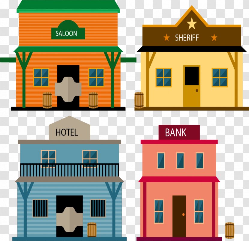 Building Clip Art - Police - Town Buildings Transparent PNG