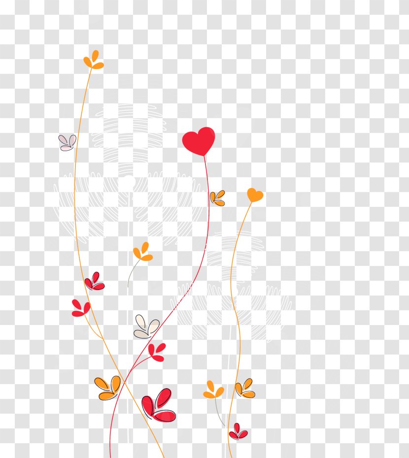 Stock Illustration Drawing - Valentines Day - Beautiful Hand-painted Cartoon Clover Flower Transparent PNG
