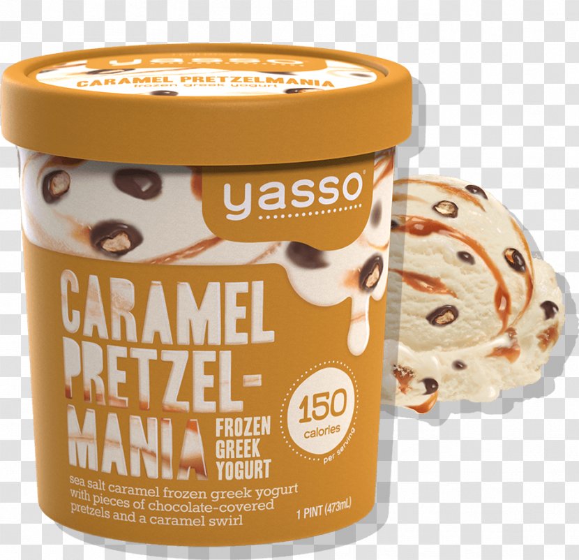 Ice Cream Frozen Yogurt Yasso Greek Pint - Peanut Butter - Caramel Transparent PNG