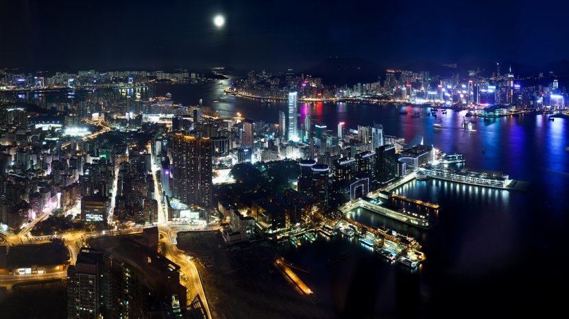 Hong Kong Desktop Wallpaper 4K Resolution Ultra-high-definition Television - Tourist Attraction - Night Transparent PNG