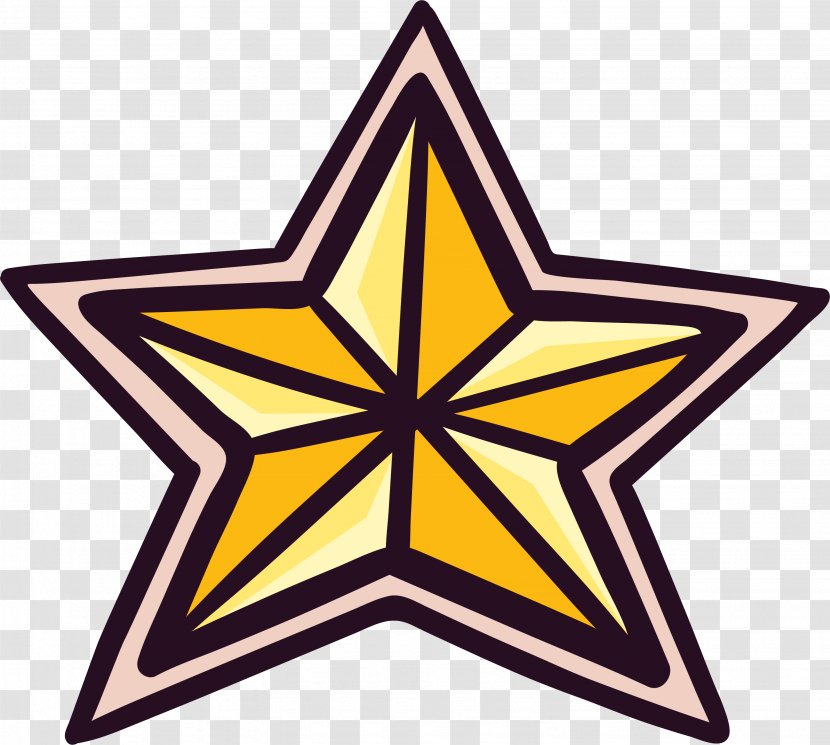 Stock Photography Royalty-free Clip Art - Symmetry - Golden Star Transparent PNG